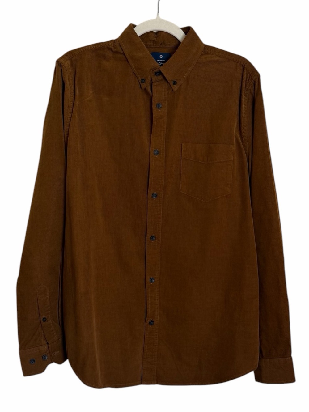 Ben Sherman Brown Corduroy Button-Down Shirt. Size Medium